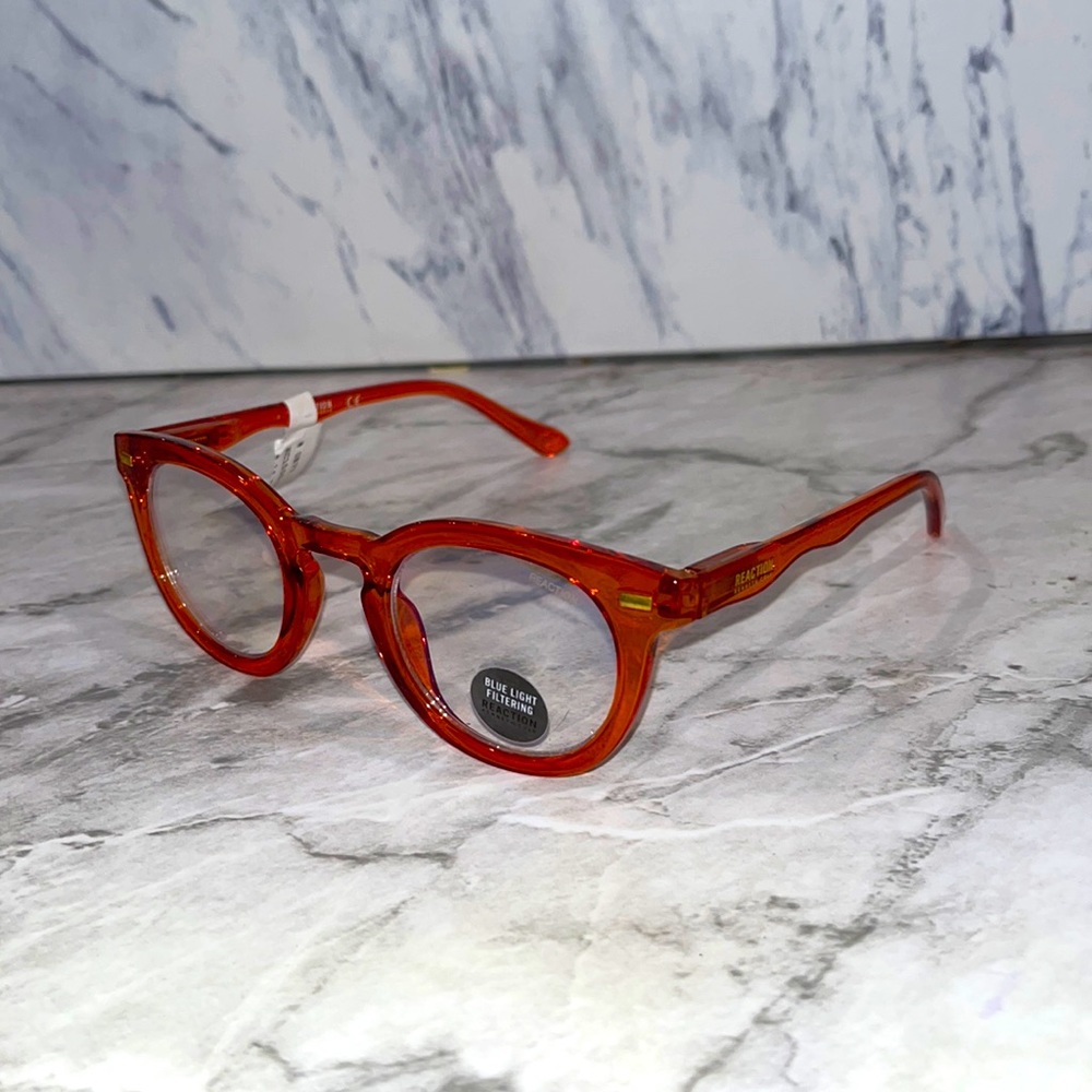 NEW reaction Kenneth Cole blue light filtering orange glasses 2